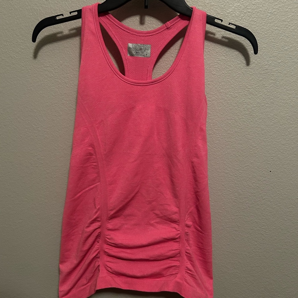 Athleta Pink Racerback Ruched Tank Top - Picture 8 of 9